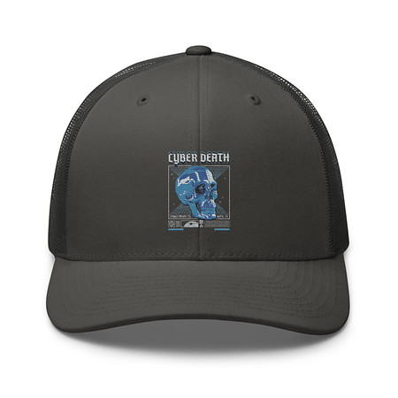 [ID: 252-G457] Cyber Death - Skull Retro Trucker Hat