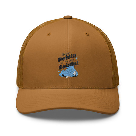 [ID: 252-G485] Delulu is the Solulu! - Typographic Cartoon Streetwear Retro Trucker Hat