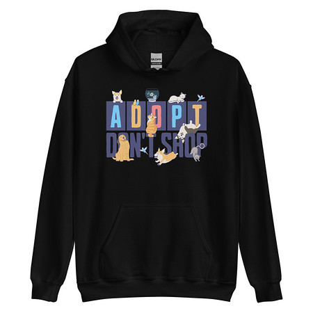 [ID: 146-G23] Adopt a Pet - Cute Animal Unisex Heavy Blend Hoodie
