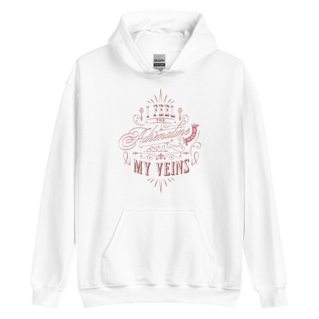 [ID: 146-G24] Adrenaline in my Veins - Victorian Unisex Heavy Blend Hoodie