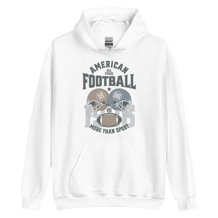 [ID: 146-G64] American All Star Football - Sports Helmet Unisex Heavy Blend Hoodie