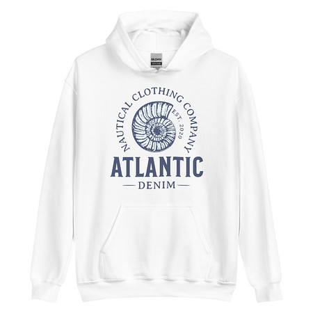 [ID: 146-G113] Atlantic Denim - Nautical Unisex Heavy Blend Hoodie