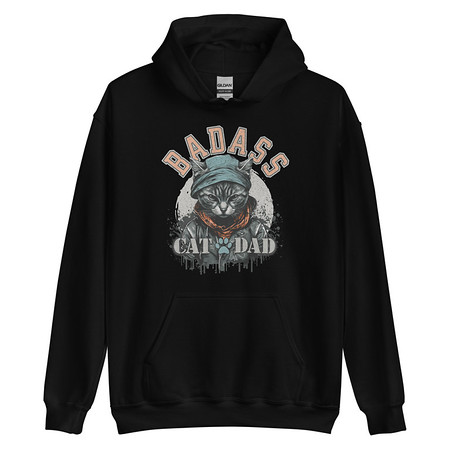 [ID: 146-G129] BADASS CAT DAT Unisex Heavy Blend Hoodie