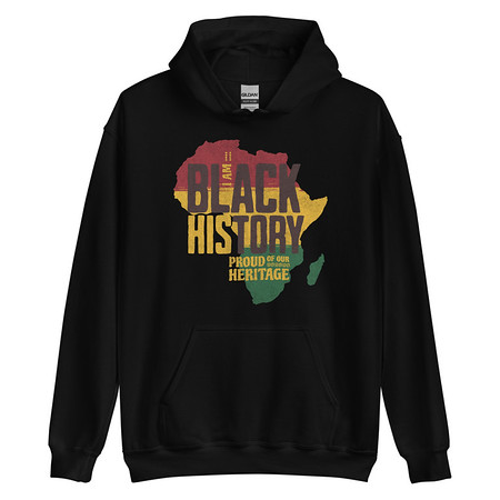 [ID: 146-G217] Black History - Heritage Map Unisex Heavy Blend Hoodie