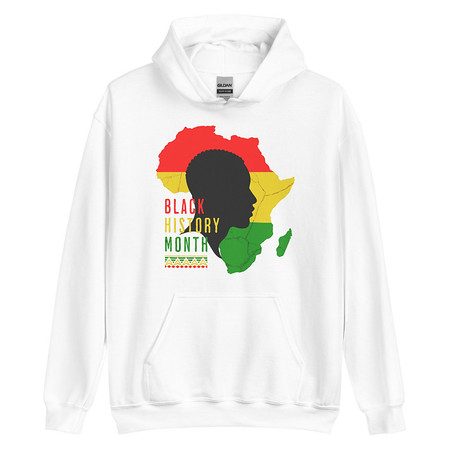 [ID: 146-G221] Black History Month - African Continent Unisex Heavy Blend Hoodie