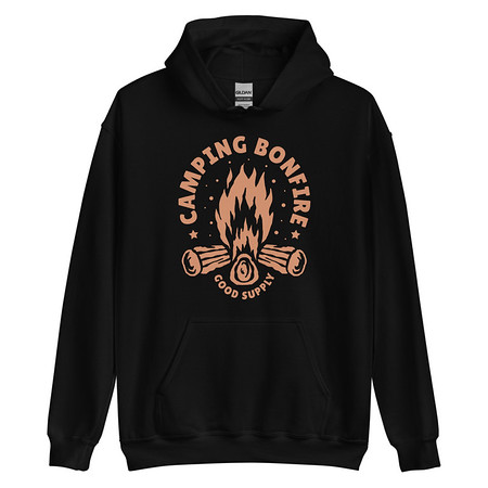[ID: 146-G324] Camping Bonfire - Firewood Unisex Heavy Blend Hoodie