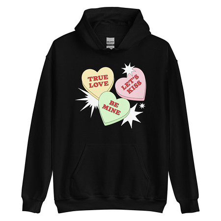 [ID: 146-G331] Candy Hearts - Valentine's Day Unisex Heavy Blend Hoodie