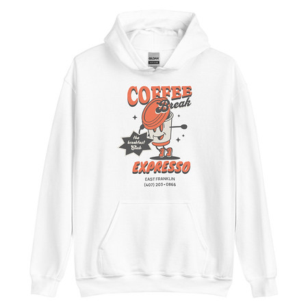 [ID: 146-G394] Coffee Break Cartoon Retro 90s  Unisex Heavy Blend Hoodie