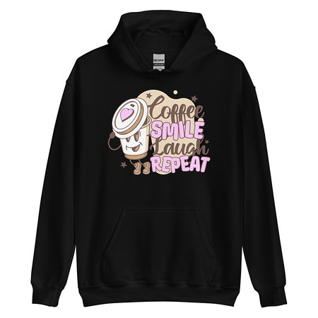 [ID: 146-G402] Coffee is Happiness - Retro Cartoon Mascot Unisex Heavy Blend Hoodie