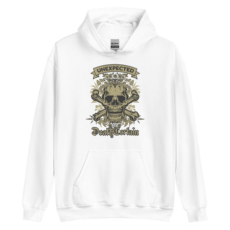 [ID: 146-G477] Death Certain and Unexpected Unisex Heavy Blend Hoodie