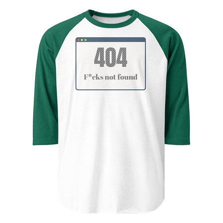 [ID: 233-G7] 404 Unisex 3/4 Sleeve Raglan Shirt