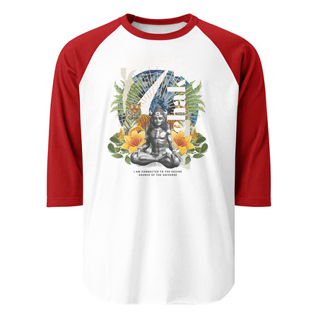 [ID: 233-G12] 7 Chakra Unisex 3/4 Sleeve Raglan Shirt
