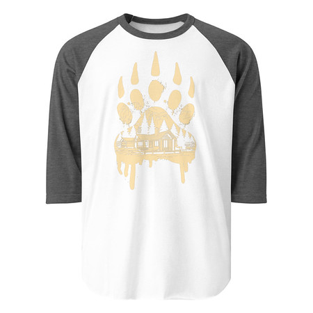 [ID: 233-G14] A Beary Good Home Unisex 3/4 Sleeve Raglan Shirt