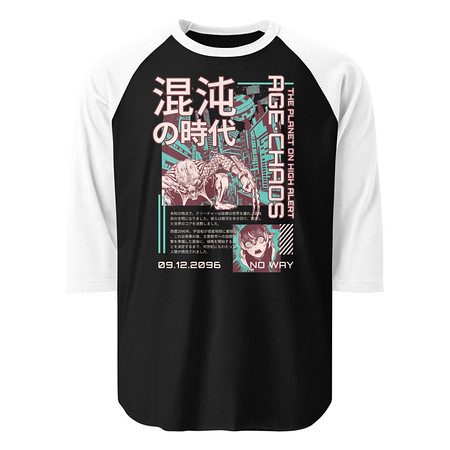 [ID: 233-G34] Age of Chaos - Japanese Anime Unisex 3/4 Sleeve Raglan Shirt