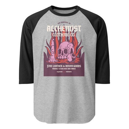 [ID: 233-G37] Alchemist Clothing Co. - Halloween Unisex 3/4 Sleeve Raglan Shirt