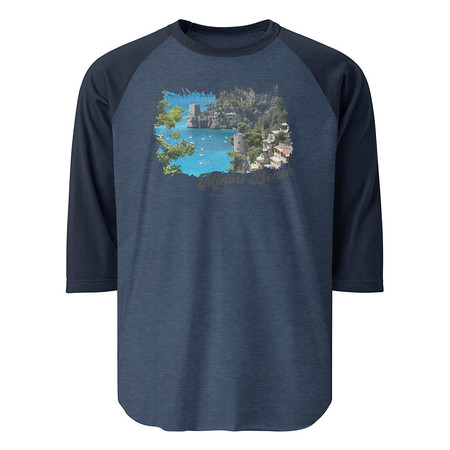 [ID: 233-G57] Amalfi Unisex 3/4 Sleeve Raglan Shirt