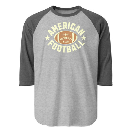 [ID: 233-G69] American Football - Athletic Sports Unisex 3/4 Sleeve Raglan Shirt