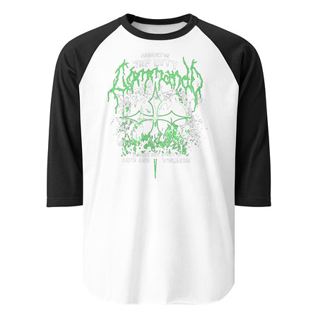 [ID: 233-G105] Assault on the City Unisex 3/4 Sleeve Raglan Shirt