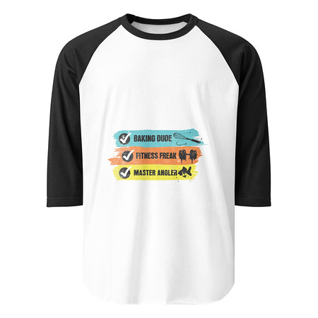 [ID: 233-G120] Awesome Dad Checklist Unisex 3/4 Sleeve Raglan Shirt