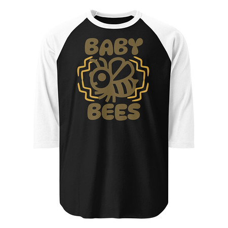 [ID: 233-G122] Baby Bees - Cute Insect Unisex 3/4 Sleeve Raglan Shirt