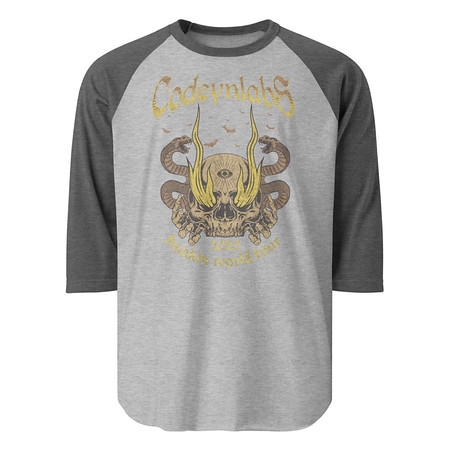 [ID: 233-G137] Band Merchandise Tour Illustration Unisex 3/4 Sleeve Raglan Shirt