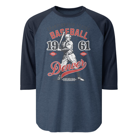 [ID: 233-G140] Baseball Championship League - University Sports Team Unisex 3/4 Sleeve Raglan Shirt