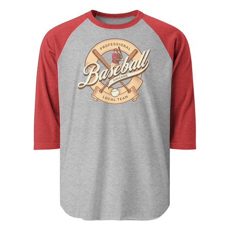 [ID: 233-G145] Baseball Team - College Sports Unisex 3/4 Sleeve Raglan Shirt