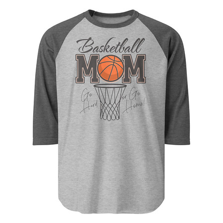 [ID: 233-G148] Basketball Mom - Mother's Day Unisex 3/4 Sleeve Raglan Shirt