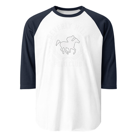 [ID: 233-G196] BEVERLY HILLS POLO CLUB Unisex 3/4 Sleeve Raglan Shirt