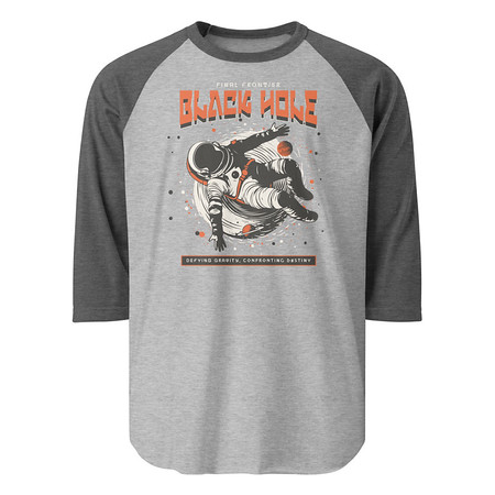 [ID: 233-G224] Black Hole Unisex 3/4 Sleeve Raglan Shirt