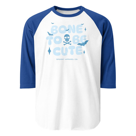 [ID: 233-G250] Bone To Be Cute - Halloween Unisex 3/4 Sleeve Raglan Shirt