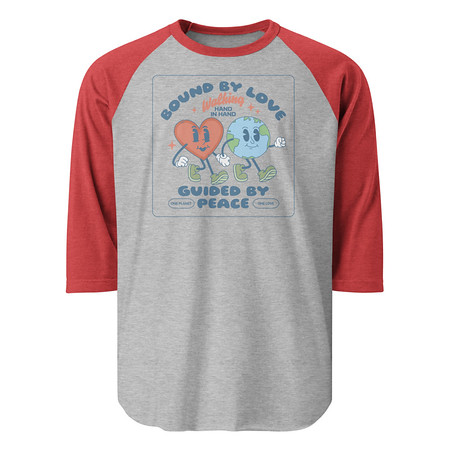 [ID: 233-G272] BOUND BY LOVE Unisex 3/4 Sleeve Raglan Shirt