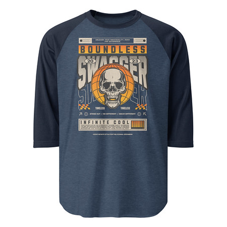 [ID: 233-G273] Boundless Swagger Unisex 3/4 Sleeve Raglan Shirt