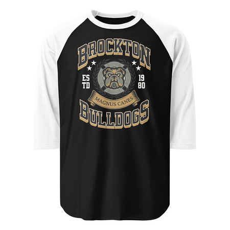 [ID: 233-G286] Brockton Bulldogs Unisex 3/4 Sleeve Raglan Shirt