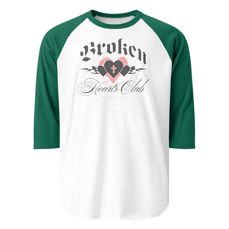 [ID: 233-G287] Broken Hearts Club Unisex 3/4 Sleeve Raglan Shirt