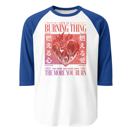 [ID: 233-G299] Burning Thing Unisex 3/4 Sleeve Raglan Shirt
