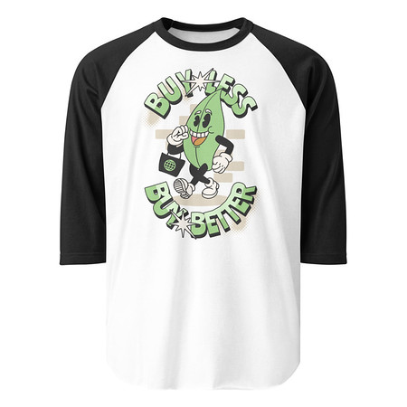 [ID: 233-G303] Buy Less- Buy Better Unisex 3/4 Sleeve Raglan Shirt