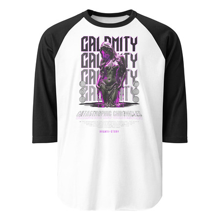 [ID: 233-G310] Calamity Streetwear Unisex 3/4 Sleeve Raglan Shirt