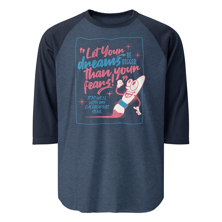 [ID: 233-G320] Calligraphic Soul Unisex 3/4 Sleeve Raglan Shirt