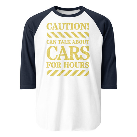 [ID: 233-G351] Caution Signs - Yellow Traffic Sign Unisex 3/4 Sleeve Raglan Shirt