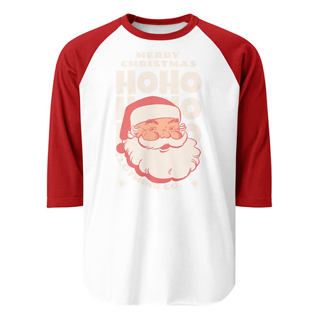 [ID: 233-G374] Christmas Season - Santa Claus Unisex 3/4 Sleeve Raglan Shirt