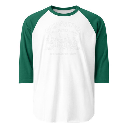 [ID: 233-G377] Christmas Tree Farm Unisex 3/4 Sleeve Raglan Shirt
