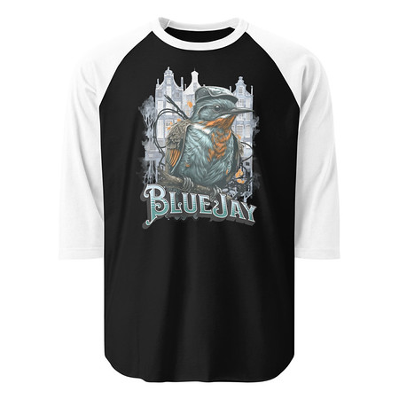 [ID: 233-G381] Classic Bird  Unisex 3/4 Sleeve Raglan Shirt