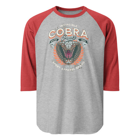 [ID: 233-G390] Cobra Power - Sports Unisex 3/4 Sleeve Raglan Shirt