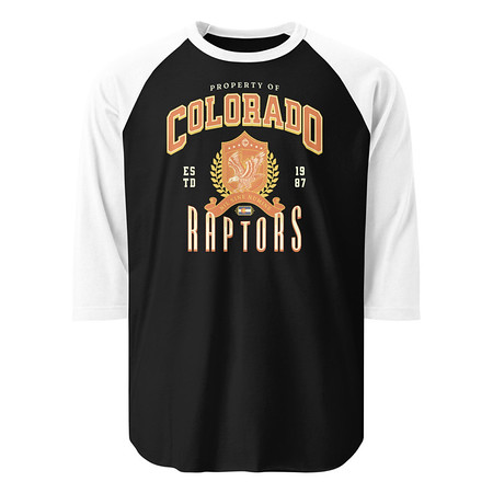 [ID: 233-G407] Colorado Raptors - Rugby Sports Team Unisex 3/4 Sleeve Raglan Shirt