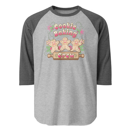 [ID: 233-G415] Cookie Baking Crew Unisex 3/4 Sleeve Raglan Shirt