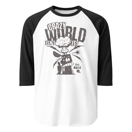 [ID: 233-G430] Crazy World Unisex 3/4 Sleeve Raglan Shirt
