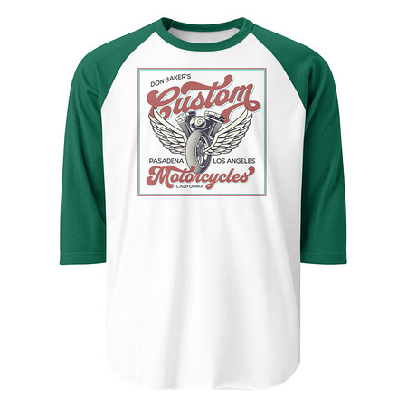 [ID: 233-G445] custom motorcycle  Unisex 3/4 Sleeve Raglan Shirt