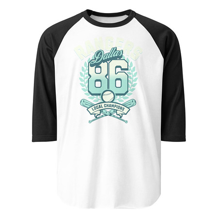 [ID: 233-G464] Dallas Rangers - Old School Sports Unisex 3/4 Sleeve Raglan Shirt