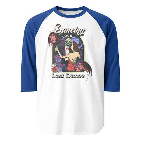 [ID: 233-G466] Dancing Our Last Dance - Halloween Unisex 3/4 Sleeve Raglan Shirt